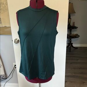 Elegant Sleeveless Green Tank Top